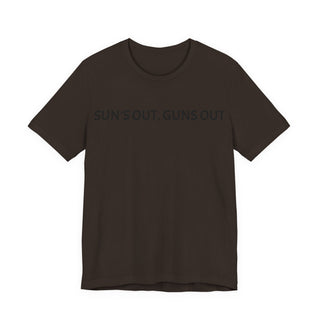 Sun's Out, Guns Out Tee — Muscular Fist Graphic T-Shirt
