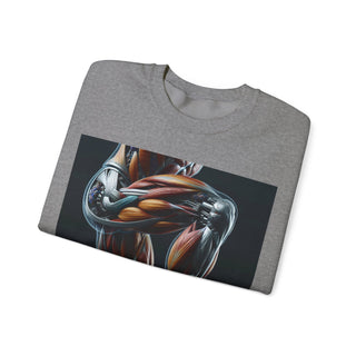 Squat Goals Crewneck Sweatshirt — Anatomy Muscle Graphic with “#squatgoals” Back