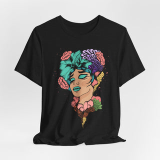Snatch Goals Tee — Floral Portrait Graphic Short Sleeve Shirt