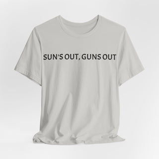 Sun's Out, Guns Out Tee — Muscular Fist Graphic T-Shirt