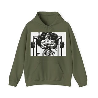 Fitness Hoodie — 'Beauty & Barbell' Female Bodybuilding Gym Sweatshirt
