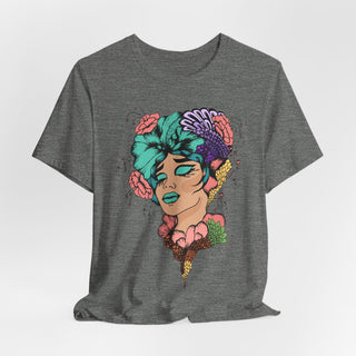 Snatch Goals Tee — Floral Portrait Graphic Short Sleeve Shirt