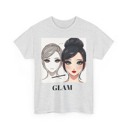 Unisex Heavy Cotton Tee - Glam & Gains Graphic T-Shirt for Fitness and Fashion Enthusiasts