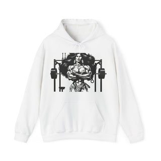 Fitness Hoodie — 'Beauty & Barbell' Female Bodybuilding Gym Sweatshirt
