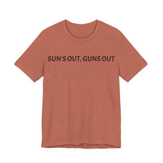 Sun's Out, Guns Out Tee — Muscular Fist Graphic T-Shirt