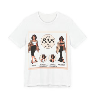 Sass & Class Graphic Tee — Retro Chic Women’s Illustration Shirt