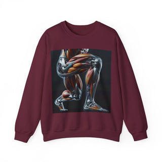 Squat Goals Crewneck Sweatshirt — Anatomy Muscle Graphic with “#squatgoals” Back