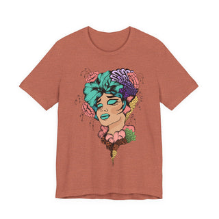 Snatch Goals Tee — Floral Portrait Graphic Short Sleeve Shirt