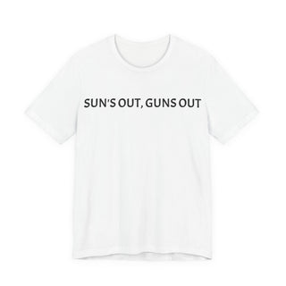 Sun's Out, Guns Out Tee — Muscular Fist Graphic T-Shirt