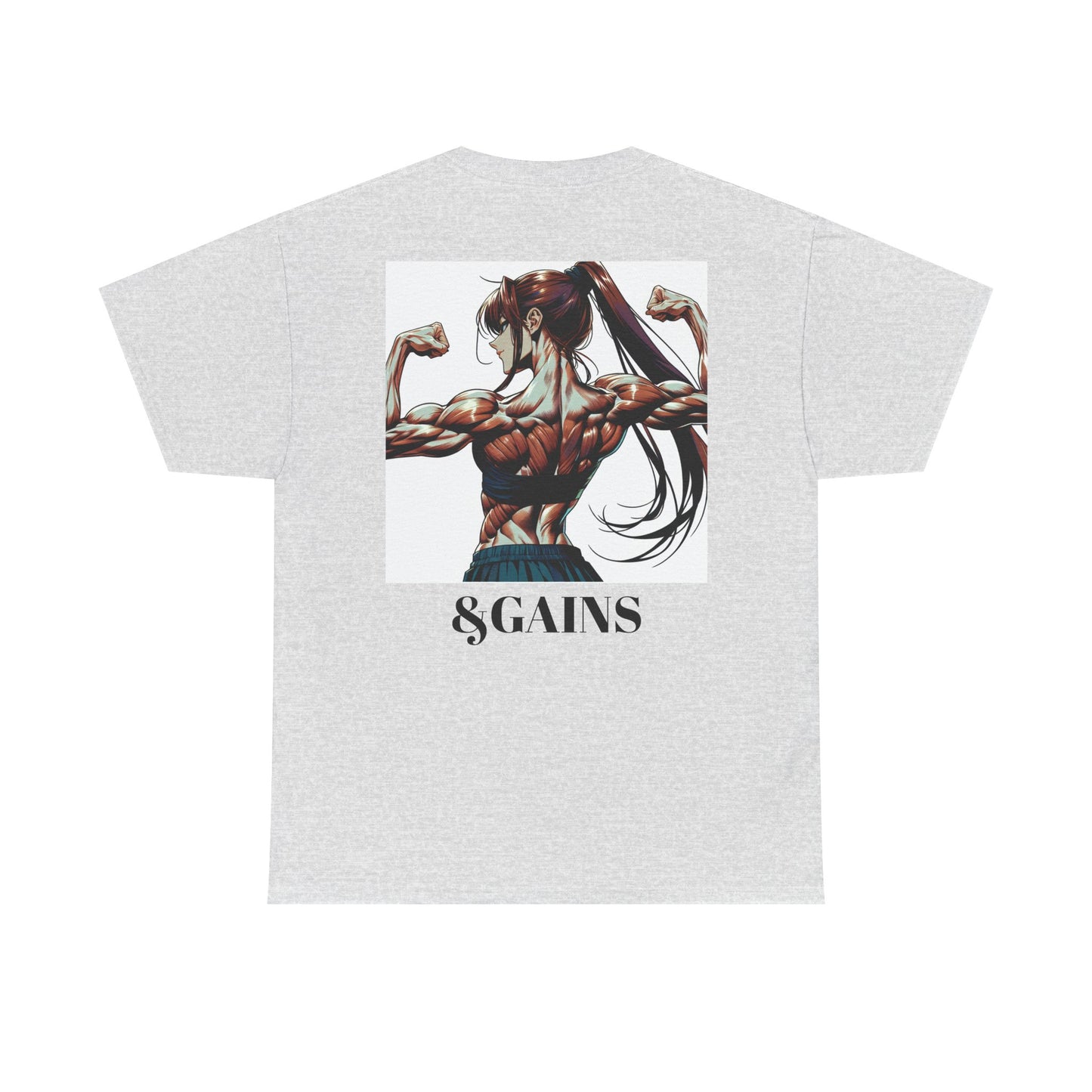 Unisex Heavy Cotton Tee - Glam & Gains Graphic T-Shirt for Fitness and Fashion Enthusiasts