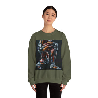 Squat Goals Crewneck Sweatshirt — Anatomy Muscle Graphic with “#squatgoals” Back