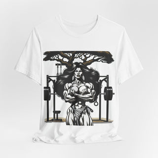 Beauty & the Barbell Graphic Tee — Female Bodybuilding Fitness Shirt
