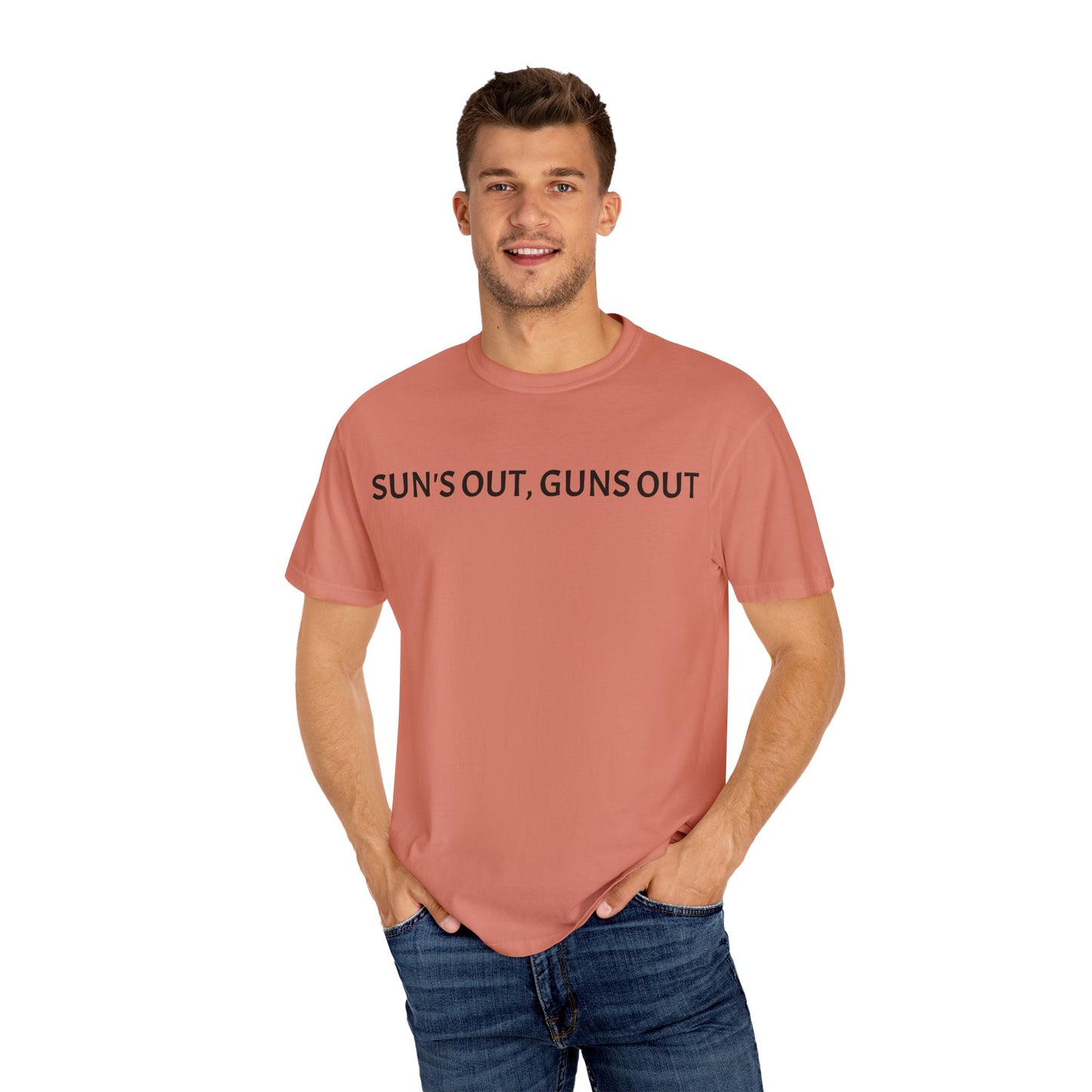 Unisex Sun's Out, Guns Out Graphic T-Shirt - Casual Summer Wear