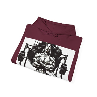 Fitness Hoodie — 'Beauty & Barbell' Female Bodybuilding Gym Sweatshirt