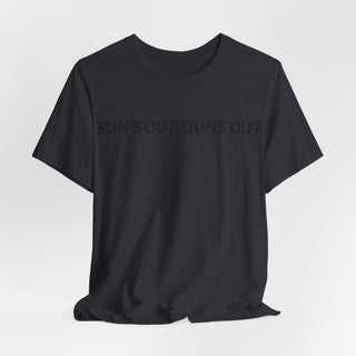 Sun's Out, Guns Out Tee — Muscular Fist Graphic T-Shirt