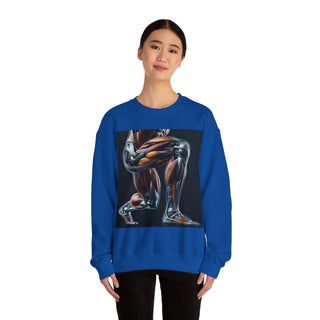 Squat Goals Crewneck Sweatshirt — Anatomy Muscle Graphic with “#squatgoals” Back