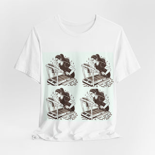 “Tough as Nails, Cute as Heck” Graphic Tee — Retro Roller Skate Girl Art