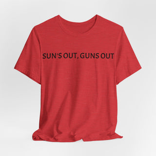 Sun's Out, Guns Out Tee — Muscular Fist Graphic T-Shirt