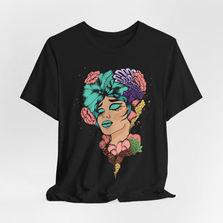 Snatch Goals Tee — Floral Portrait Graphic Short Sleeve Shirt