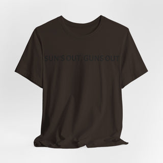 Sun's Out, Guns Out Tee — Muscular Fist Graphic T-Shirt