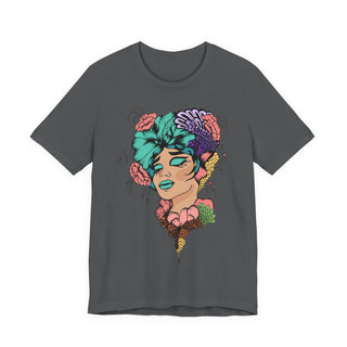 Snatch Goals Tee — Floral Portrait Graphic Short Sleeve Shirt