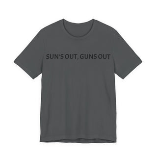 Sun's Out, Guns Out Tee — Muscular Fist Graphic T-Shirt