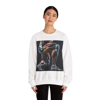 Squat Goals Crewneck Sweatshirt — Anatomy Muscle Graphic with “#squatgoals” Back