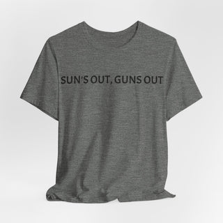 Sun's Out, Guns Out Tee — Muscular Fist Graphic T-Shirt