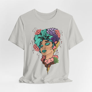 Snatch Goals Tee — Floral Portrait Graphic Short Sleeve Shirt