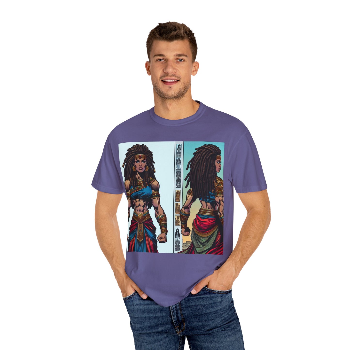 Empowered Hero Unisex Garment-Dyed T-Shirt - Bold Graphic Design