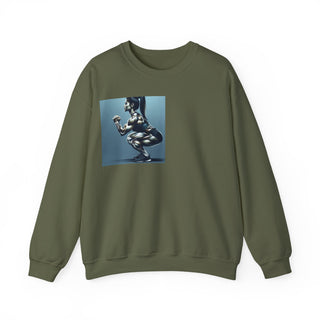 Crewneck Sweatshirt — 'Too Pretty To Skip a Leg Day' Fitness Graphic
