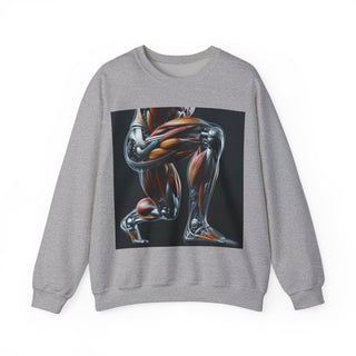 Squat Goals Crewneck Sweatshirt — Anatomy Muscle Graphic with “#squatgoals” Back