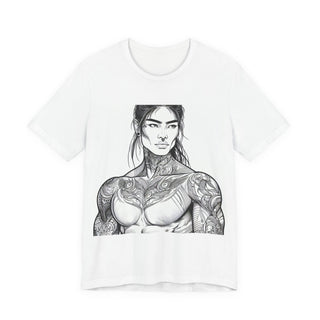 Tattooed Warrior Illustration T-Shirt