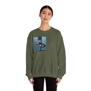 Crewneck Sweatshirt — 'Too Pretty To Skip a Leg Day' Fitness Graphic