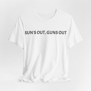 Sun's Out, Guns Out Tee — Muscular Fist Graphic T-Shirt