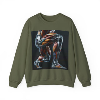 Squat Goals Crewneck Sweatshirt — Anatomy Muscle Graphic with “#squatgoals” Back