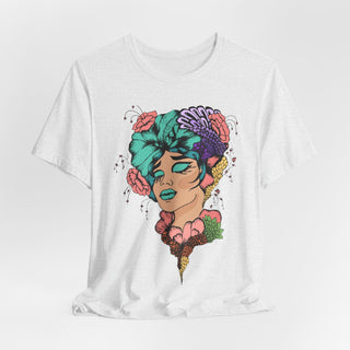 Snatch Goals Tee — Floral Portrait Graphic Short Sleeve Shirt