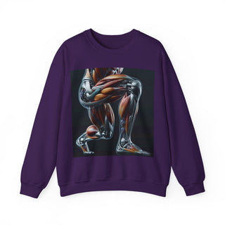 Squat Goals Crewneck Sweatshirt — Anatomy Muscle Graphic with “#squatgoals” Back