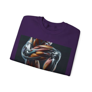 Squat Goals Crewneck Sweatshirt — Anatomy Muscle Graphic with “#squatgoals” Back