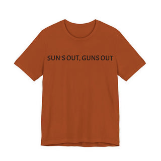 Sun's Out, Guns Out Tee — Muscular Fist Graphic T-Shirt