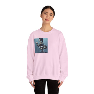 Crewneck Sweatshirt — 'Too Pretty To Skip a Leg Day' Fitness Graphic