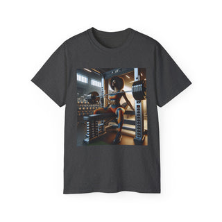 Motivational Gym Tee: 'Bench Press and Impress' Unisex Ultra Cotton T-Shirt