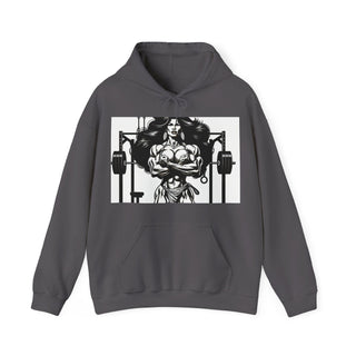 Fitness Hoodie — 'Beauty & Barbell' Female Bodybuilding Gym Sweatshirt