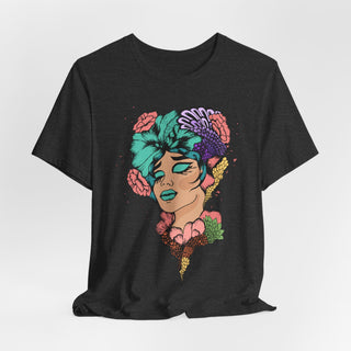 Snatch Goals Tee — Floral Portrait Graphic Short Sleeve Shirt