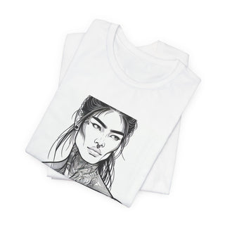 Tattooed Warrior Illustration T-Shirt