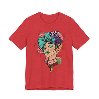 Snatch Goals Tee — Floral Portrait Graphic Short Sleeve Shirt