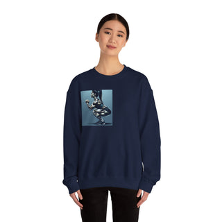 Crewneck Sweatshirt — 'Too Pretty To Skip a Leg Day' Fitness Graphic
