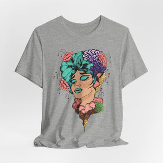 Snatch Goals Tee — Floral Portrait Graphic Short Sleeve Shirt