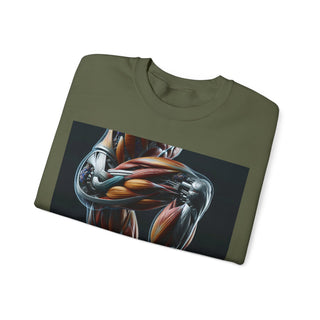 Squat Goals Crewneck Sweatshirt — Anatomy Muscle Graphic with “#squatgoals” Back