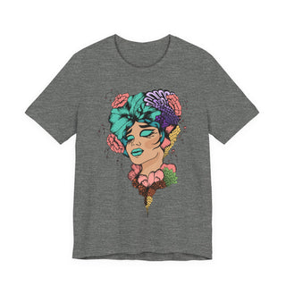 Snatch Goals Tee — Floral Portrait Graphic Short Sleeve Shirt